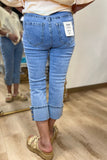 Charlie B Cuff Snap Pant Light Blue