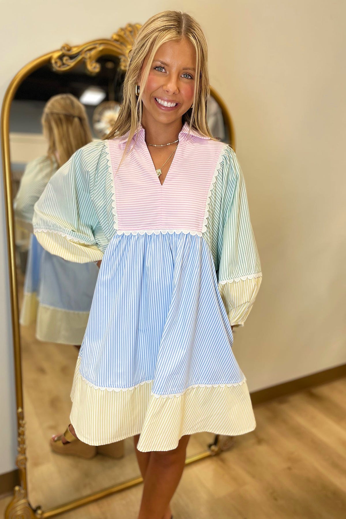 Specialty Stripe Dress Multi