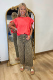 Leopard Run Wide Leg Pants