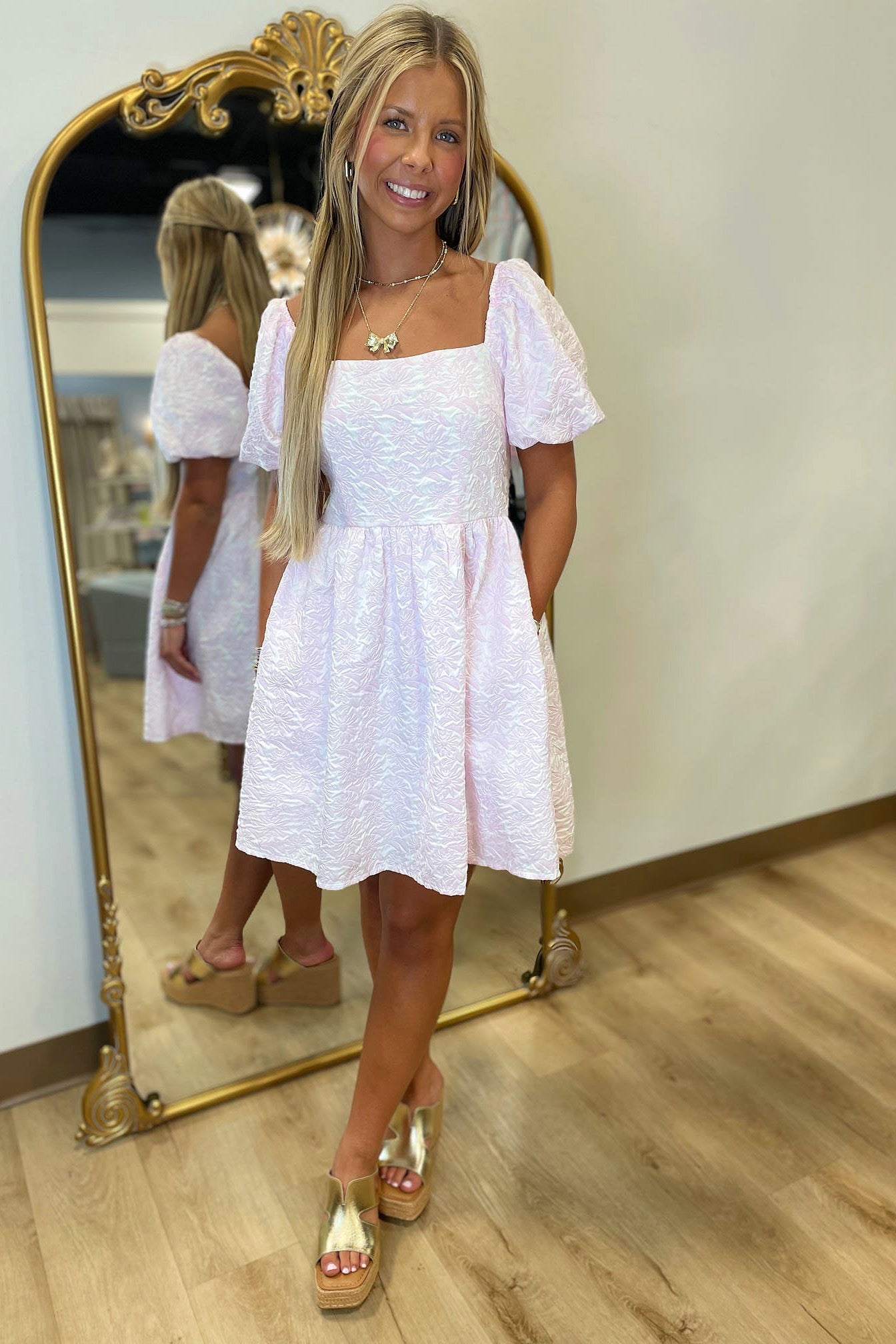 Pretty Petal Baby Doll Dress Pink
