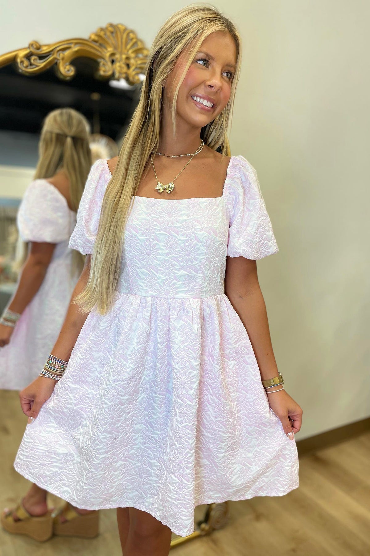 Pretty Petal Baby Doll Dress Pink