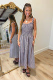 Plaid Perfection Midi Dress Brown