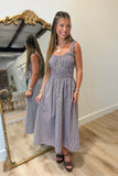 Plaid Perfection Midi Dress Brown
