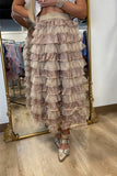Frill Factor Long Skirt Caramel