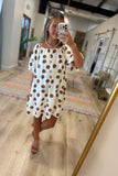 Pumpkin Spice Polka Dot Dress