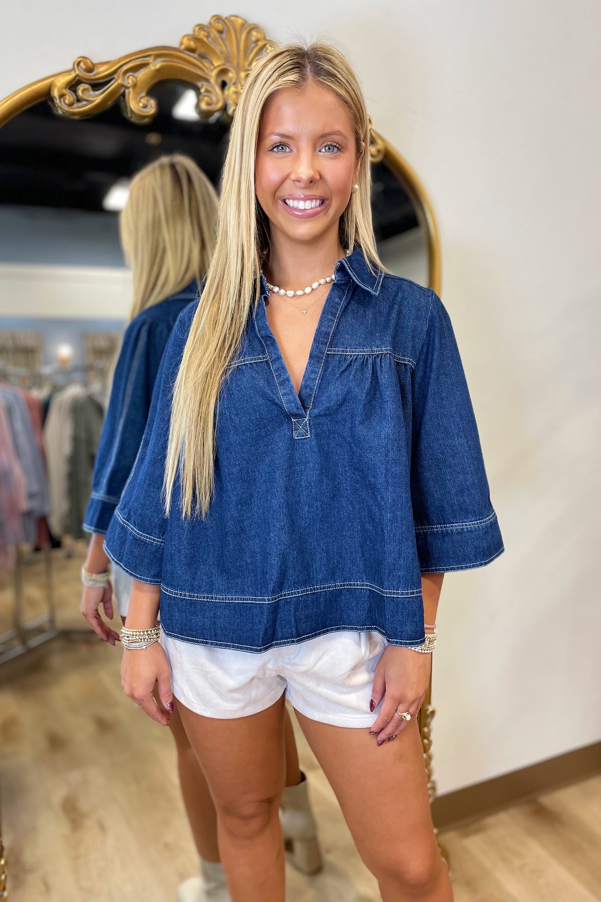 Days in Denim Denim Swing Top