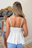By the Shore Embroidered V Neck Tank