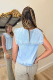 Denim Sailor Collar Top