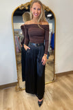 Business Babe Belted Pants Black