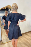Clean Slate Puff Sleeve Dress Black