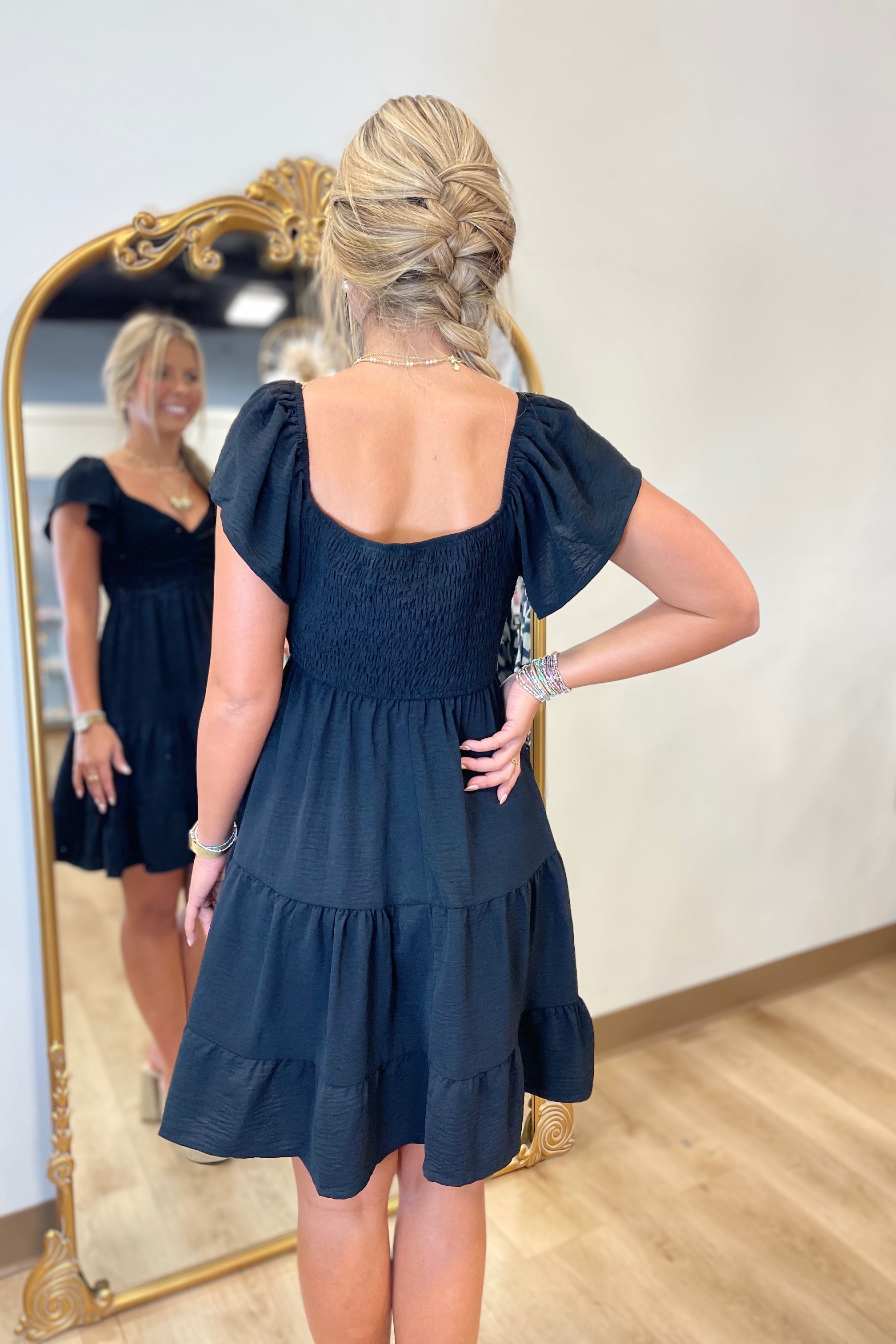 Sweet and Smocked Dress Black