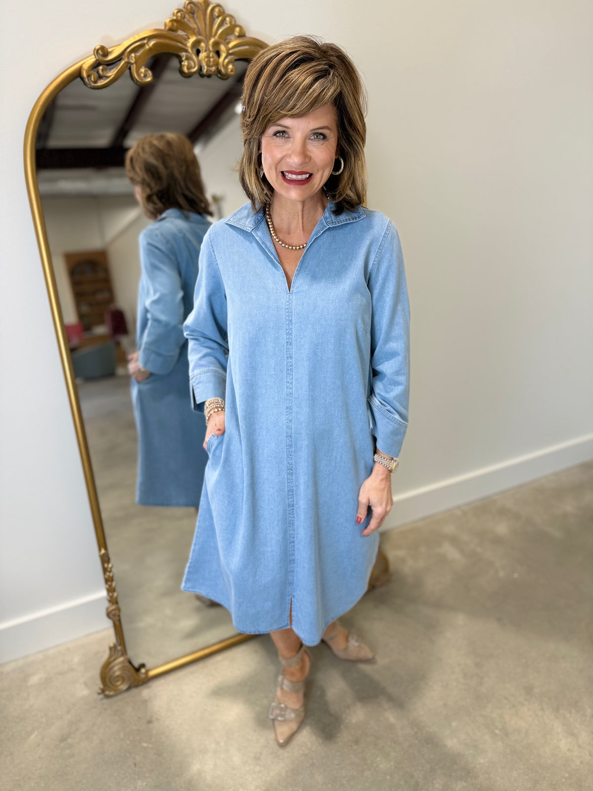 Foxcroft Agnes Tencel Dress