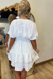 Simply Yours V Neck Dress White