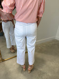 APNY Cropped Wide Leg Pant White