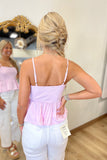 Sugar Rush Cami Crop Top Pink