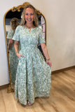 Ivy Elastic Waist Maxi Dress Sage