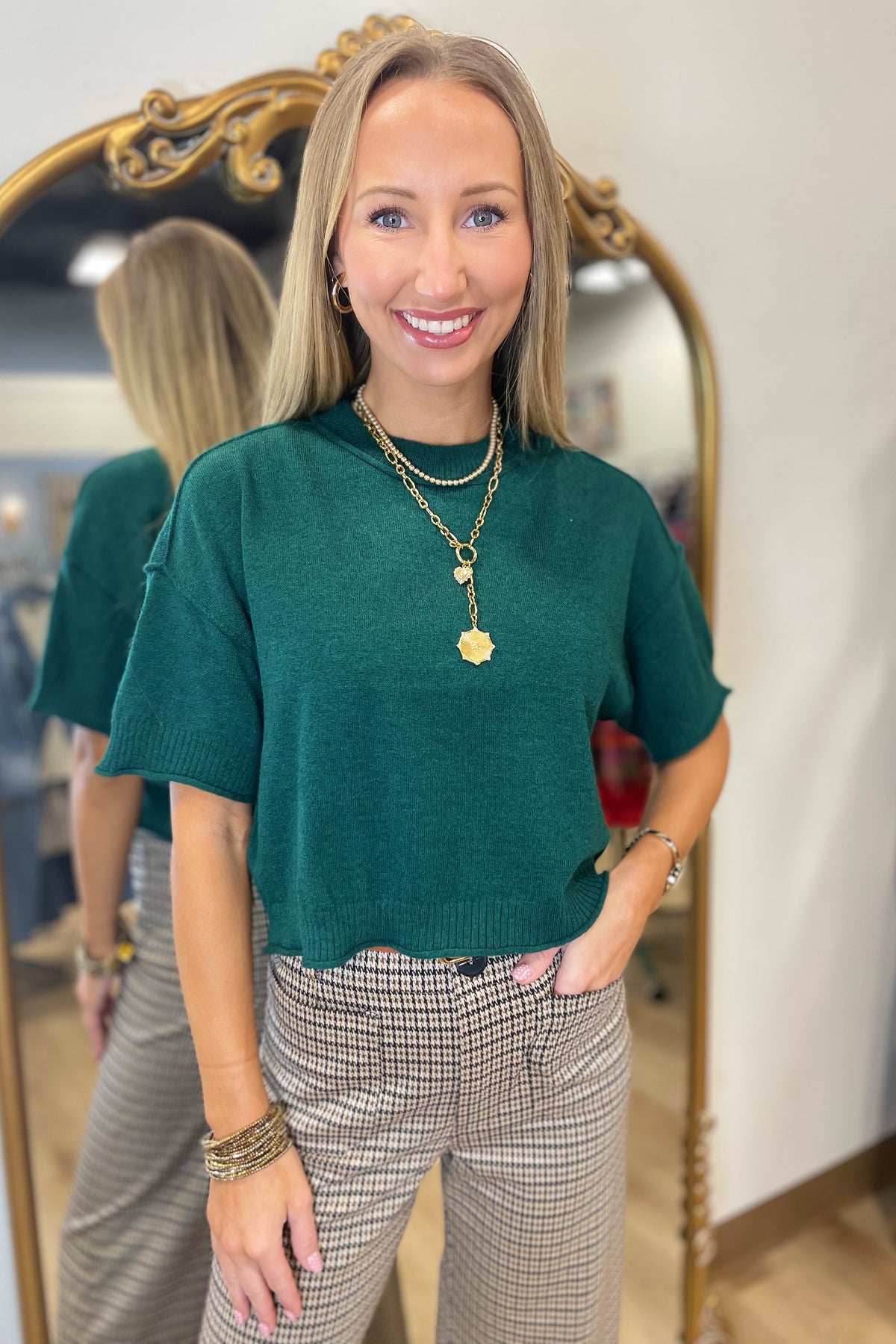 Knit Deluxe Top Green