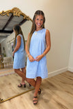 Pre Fall Plaid Dress Blue