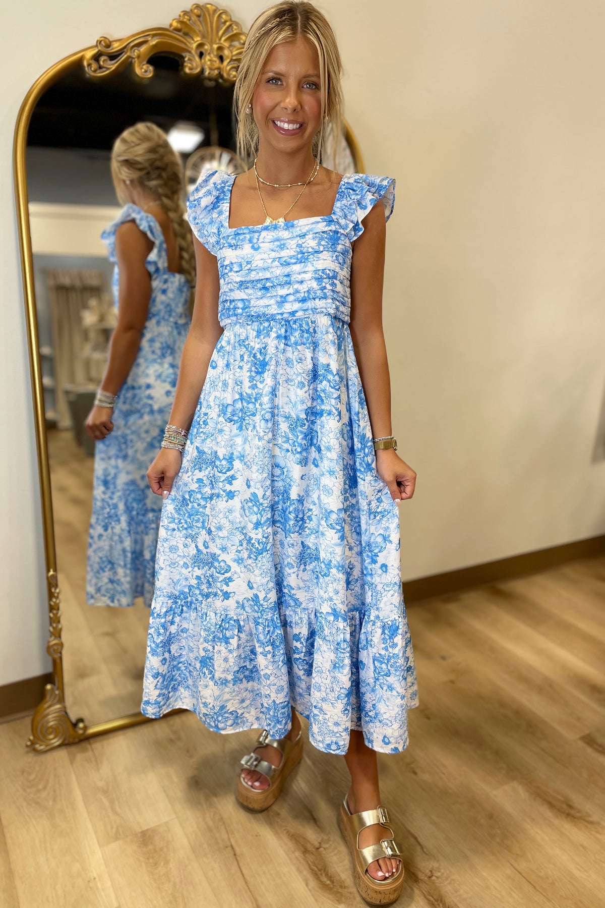 Dream Day Pleated Midi Dress