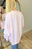 WWJD Double Layer Heart Sweatshirt Pink