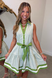 Sweet Sunday Stripes Dress Green