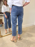 APNY Wide Leg Crop Pant Indigo