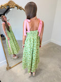 Garden Darling Shoulder Tie Dress Green