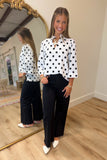 School Days Dotted Blouse White