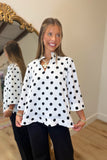 School Days Dotted Blouse White