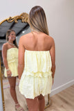 Make a Toast Bubble Short Set Yellow