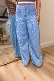 Evie Adjustable Bottom Polka Dot Jeans
