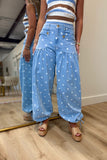 Evie Adjustable Bottom Polka Dot Jeans