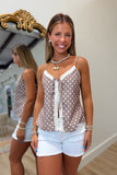 Sandy Dots Tie Cami Top