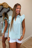 Reach For Ruffles Top Mint
