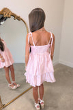 Making Me Blush Shoulder Tie Dress