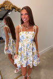 Fields of Floral Lace Shoulder Tie Dress