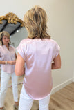 Golden Toast Satin Top Pink