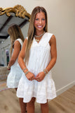 Summer Fun Swiss Dot Dress White