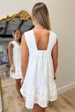 Summer Fun Swiss Dot Dress White