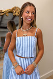 Carolina Stripes Cami Tank Blue