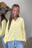 Cardigan Craze Sweater Yellow