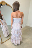 Spring Daydream Strapless Midi Dress Mauve