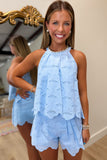 Southern Belle Eyelet Set Blue
