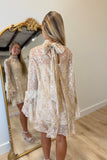 Night to Shine Bell Sleeve Dress Taupe