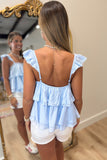 Barbecue Blues Lace Top