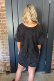 Ballpark Babe Romper Black