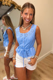 Liberty Blue Eyelet Tank