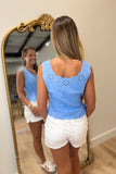 Liberty Blue Eyelet Tank