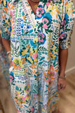 Umgee Vibrant Vacay Floral Midi Dress