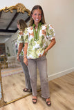 Fall Special Floral Blouse Olive